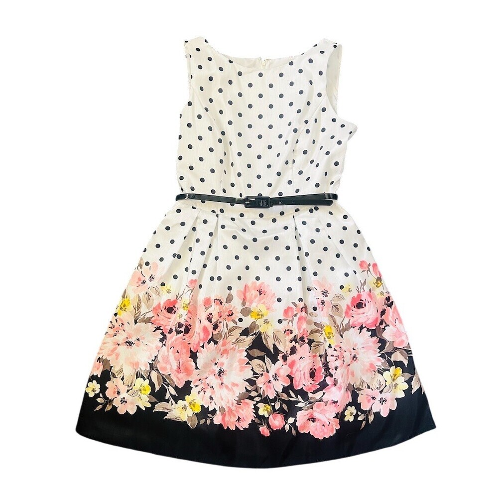 Jessica Howard Dress Womens Size 12 Multicolor Fit & Flare Polka Dot - Picture 2 of 7